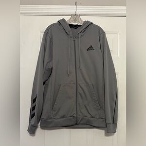 Adidas Men's Dark Gray Zip-Up Jacket Size Large Adidas Basketball Club